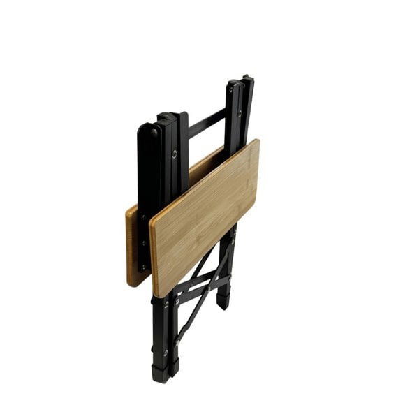 OLPRO Bamboo Camping Stool 2 Fold  - folded in half