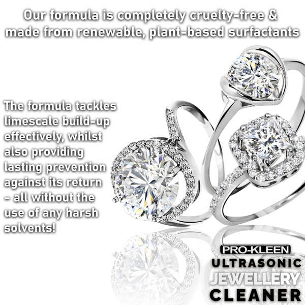 ProKleen Pro-Kleen Ultrasonic Jewellery Cleaner Solution 4 Litre Concentrated Fluid For Ultrasonic Machines - Removes Oils, Scale, Dirt