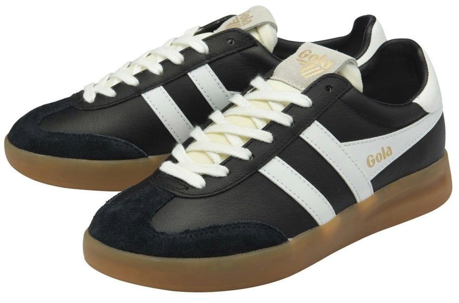 Gola Cyclone Leather Women's Black/White/Gum Trainers