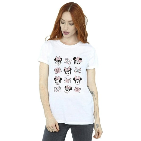 Disney Womens/Ladies Minnie Mouse Multiple Cotton Boyfriend T-Shirt - White