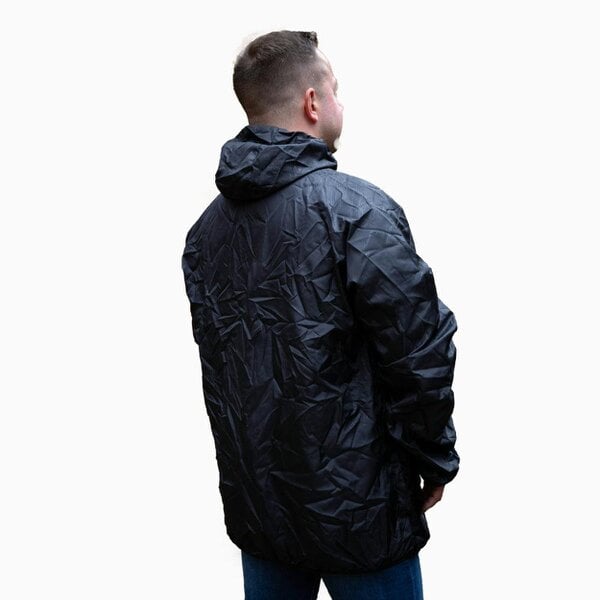Lightweight Waterproof Packable Raincoat XXL – Unisex Black