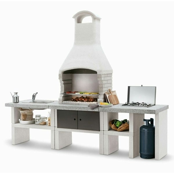 Palazzetti Marbella Outdoor BBQ Kitchen with Adhesive & Paint