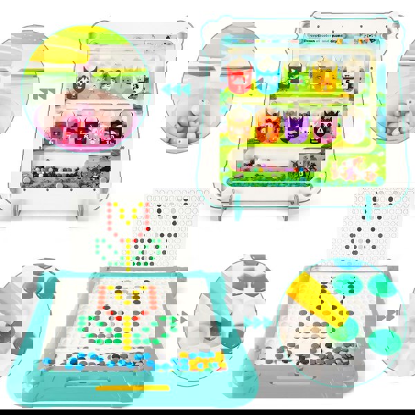 deAO Toys 2-in-1 Maze & Drawing Board for Kids – STEM Montessori Toy with 10 Double-Sided Pattern Cards for Early Learning and Fine Motor Skills