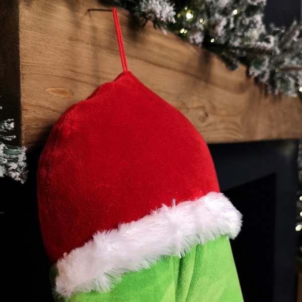 Samuel Alexander 32cm Door Hanging Laughing Elf Animated Indoor Christmas Decoration