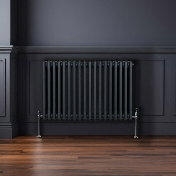 Monstershop Traditional 3 Column Radiator - 600 x 832mm - Anthracite Grey