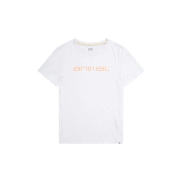 Animal Womens/Ladies Marina Logo Organic T-Shirt - White - 