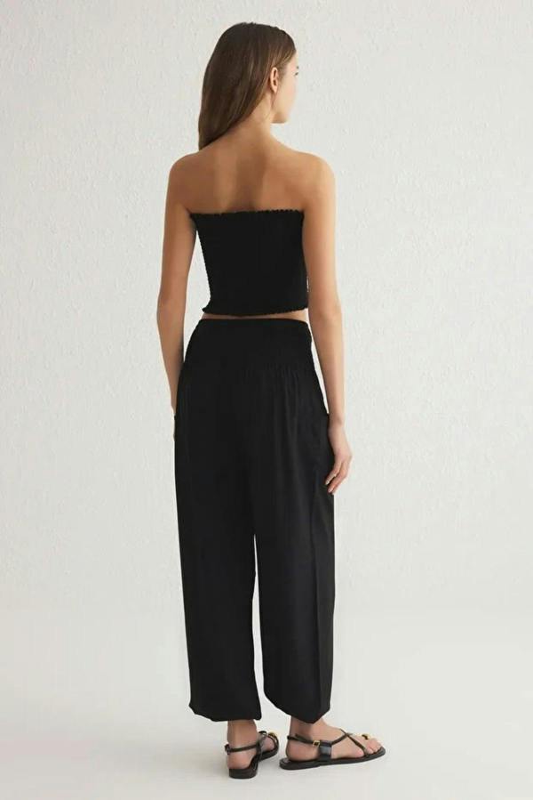 Hoxton Gal Woven Harem-Style Pants with Elasticated Cuffs