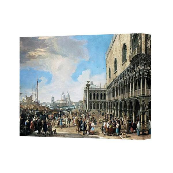 Benjamin Tate Design Venice Piazza San Marco Scene Canvas Print Wall Art