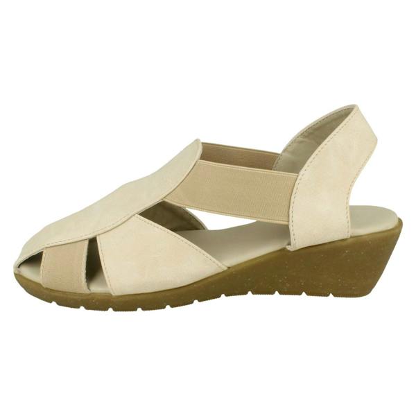 Down to Earth Ladies Casual Down To Earth Sling Back Wedge Sandal