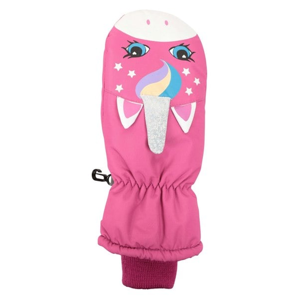 Mountain Warehouse Girls Critter Unicorn Ski Mittens - Pink