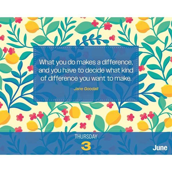 Positive Vibes Only Desk Calendar 2027, Desk Calendars, Day To View, Lifestyle, Gift