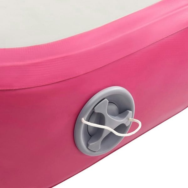 Berkfield Inflatable Gymnastics Mat with Pump 60x100x15 cm PVC Pink