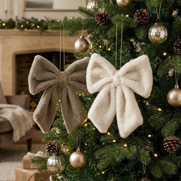 Garden Greatness 2 Pack Faux Fur Decorative Bow Hangers