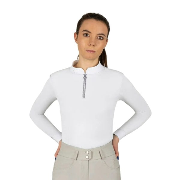 Coldstream Womens Elrick Show Long-Sleeved Competition Shirt - White