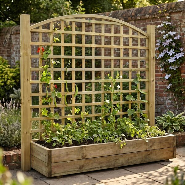 Premier Garden Supplies Standard Arch Top Fence Panel Topper 6ft x 1-5ft Garden Trellis Arched Privacy Lattice Panels for Fencing, Pergola & Patio - Wood - 3, 4 or 5