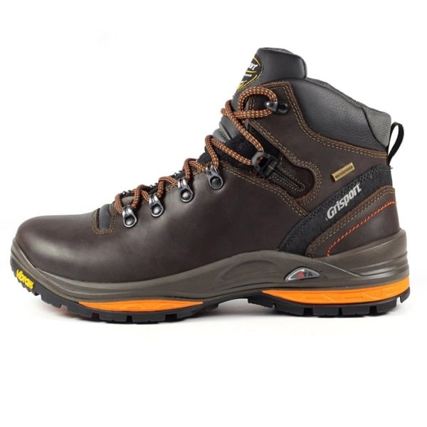 Grisport Mens Saracen Waxy Leather Walking Boots - Brown/Black