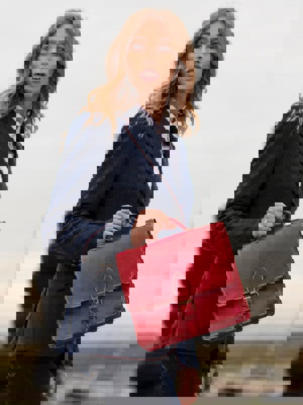 Berber Leather The Casablanca Mini Satchel in Red