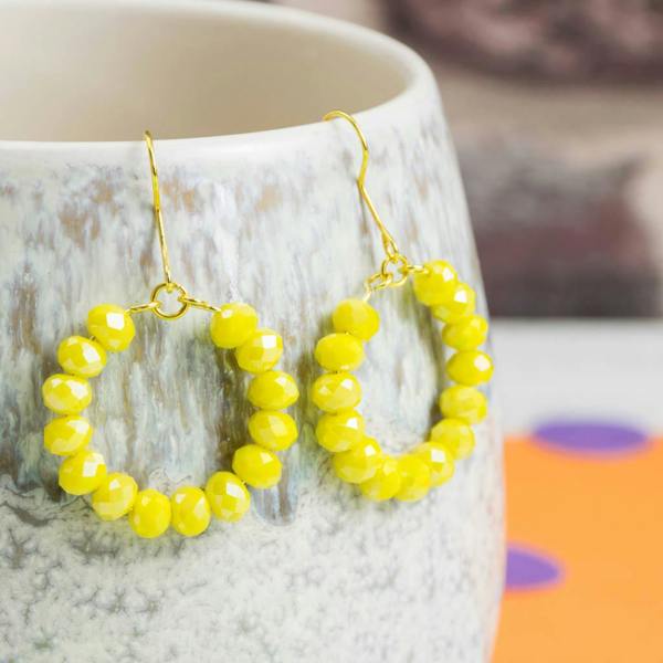 Beaded Hoop Earrings - lifestyle shot