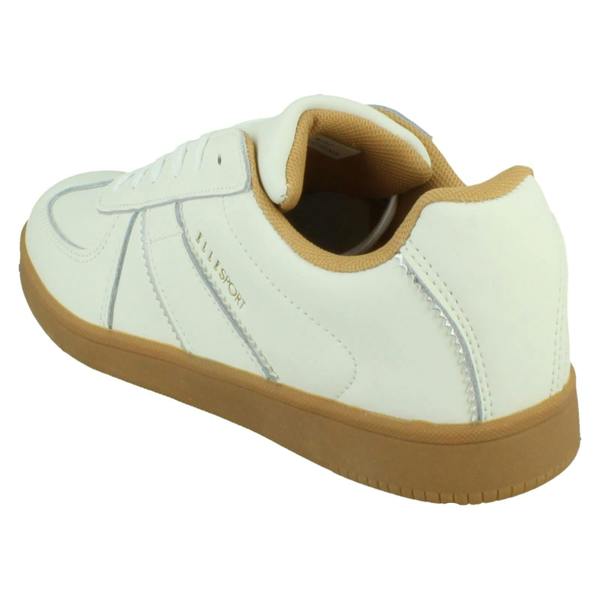 Elle Sport Ladies Elle Sport Leather Lace up Trainers F7412