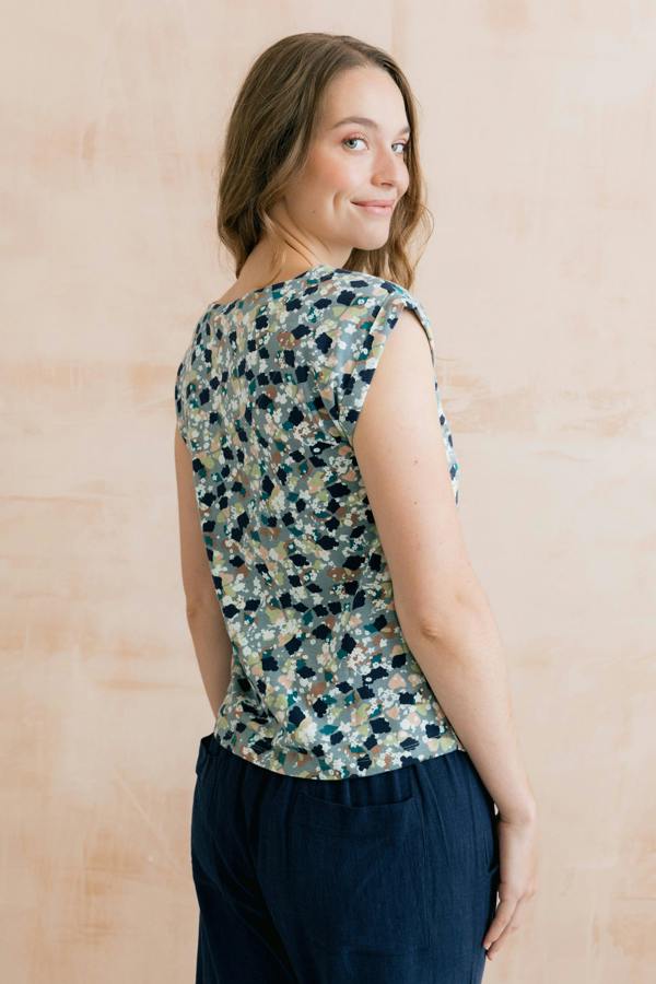 Lily & Me Sway Organic Cotton Jersey T-Shirt Water Violet Ocean