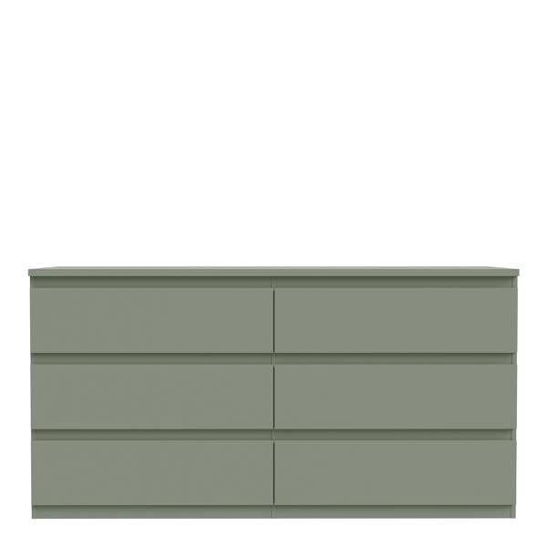 Edmore 6 Drawer Wide Chest in Sage Green