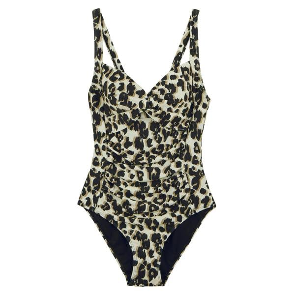 Regatta Womens/Ladies Sakari Leopard Print Tummy Control One Piece Swimsuit - Natural