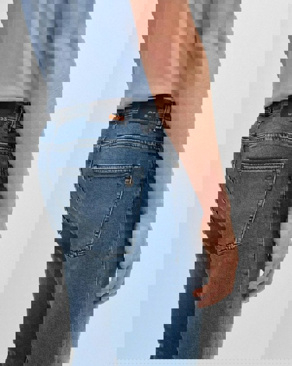 BOSS Orange BOSS Orange DELAWARE BO Mens Slim Fit Comfort-Stretch Blue Jeans NOS