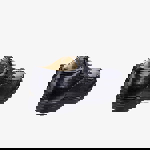 Fleet & Foster FRED Mens Leather Touch Fasten Shoes Black