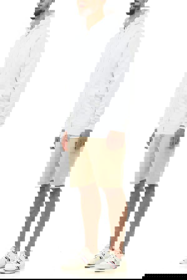 Smart Living Men's Zip-Up Hoodie - Eco-Friendly, Soft & Stylish - White