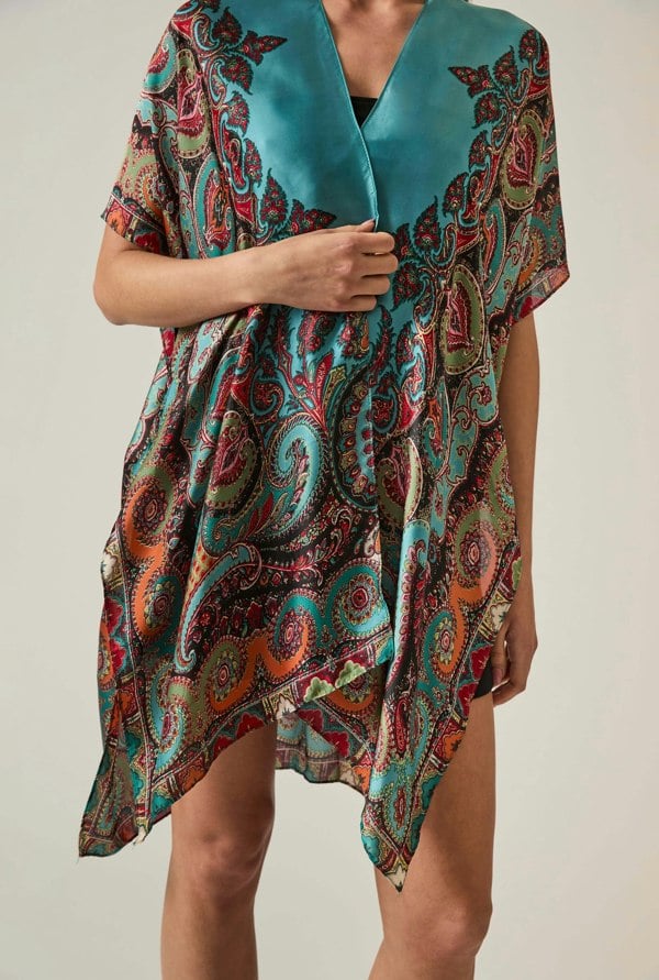 Vibrant Paisley Kaftan, Relaxed Fit