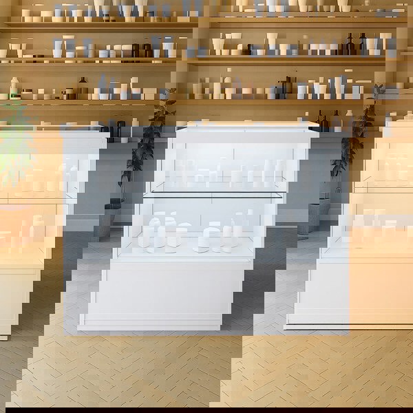 Monstershop LED Retail Shop Counter C1200 - White