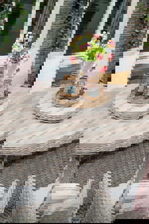 Garden Impressions Jersey 6 Seater Oval Dining Suite with Lazy Susan