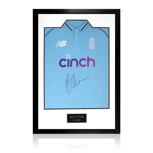 Jos Buttler One Day Signed England Shirt Premium Frame