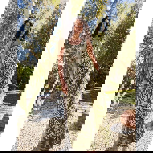 Blue Vanilla Sleeveless Shirred Dress