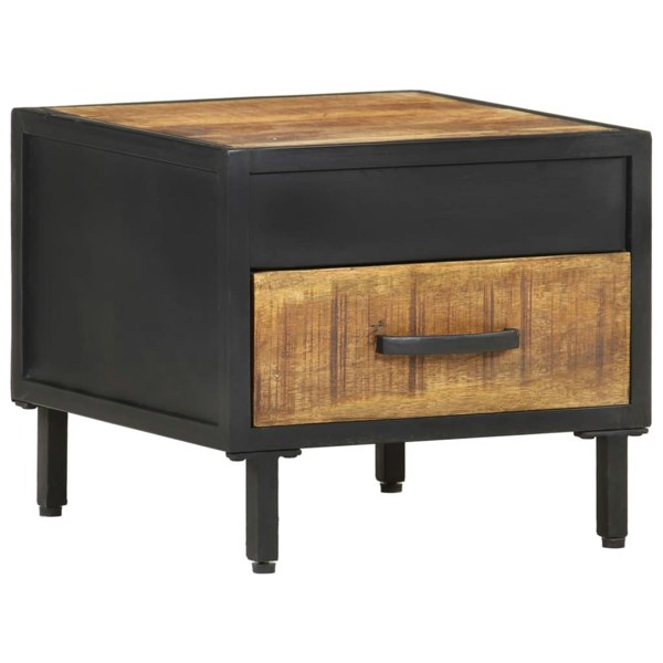Berkfield Bedside Cabinet 40x40x35 cm Rough Mango Wood