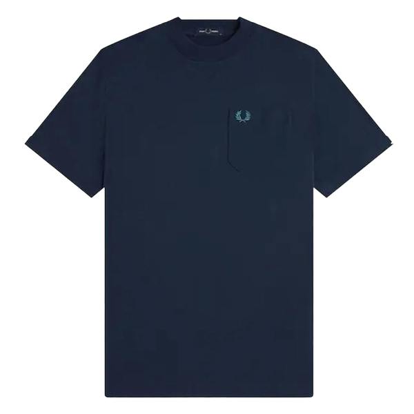 Fred Perry Pocket Detail T-Shirt Navy/Tennis Blue