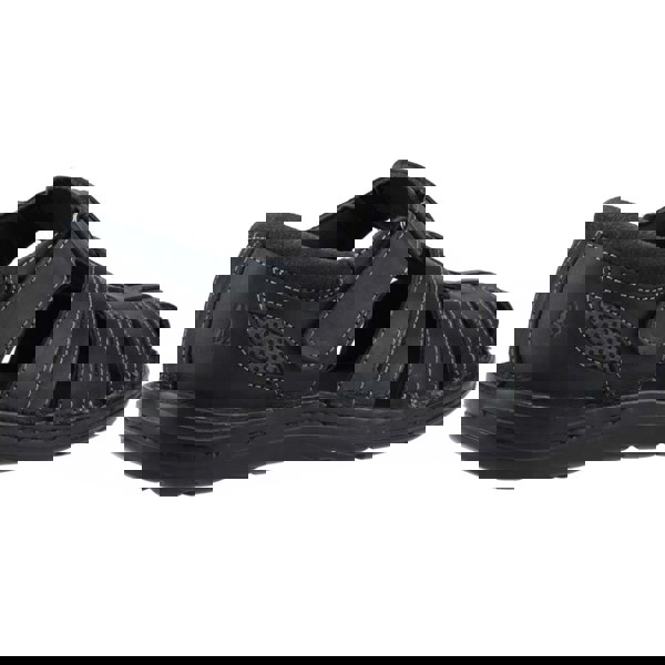 Hush Puppies Albert Leather Men's Black Sandals