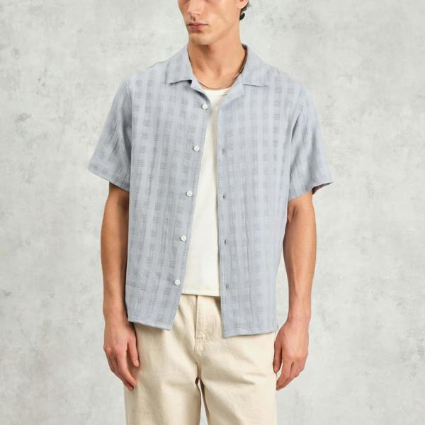 Wax London Didcot Open Weave Shirt