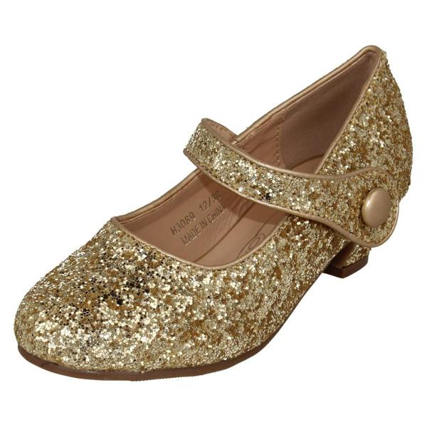 Spot On Girls Spot On kitten Heel Ankle Strap Party Shoes H3089