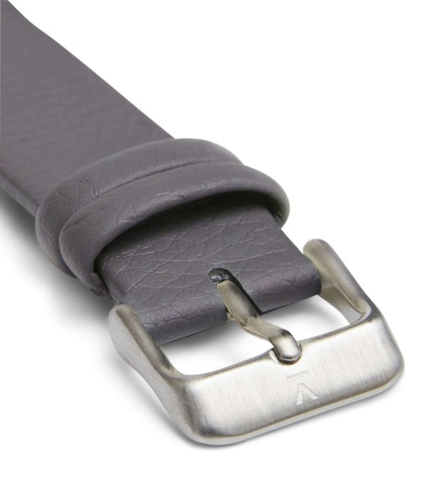 Votch Slate grey with brushed silver buckle | 18mm