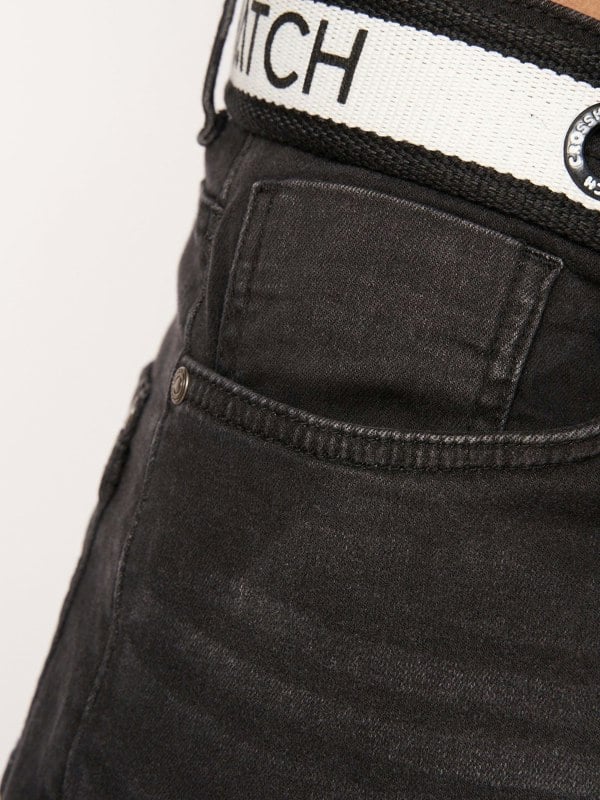 Crosshatch Reestier Denim Shorts Black