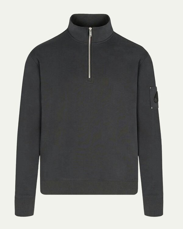Moose Knuckles Hartsfield Mens 1/4 Zip Sweatshirt - Black 292 - Black 292 - XL