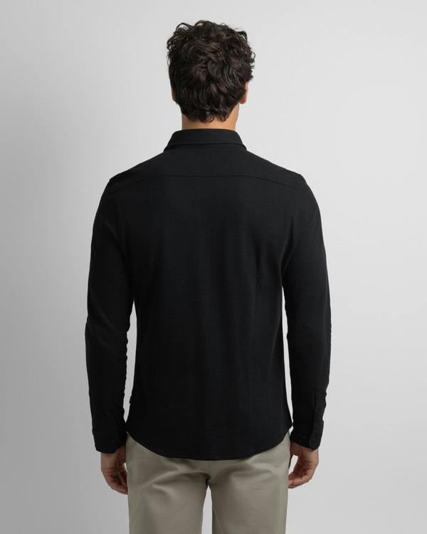 Steel & Jelly Textured Long Sleeve Jersey Shirt