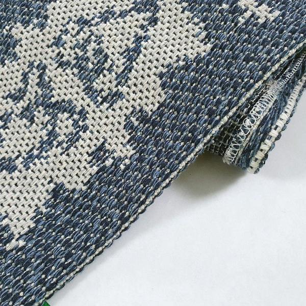Navy Blue Rug 100% Cotton Washable Rugs Runners Moroccan Pattern Flat Weave Area Mat Large Small