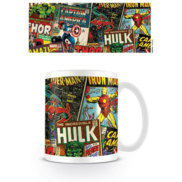 Marvel Retro Comic Cover Mug - Multicoloured