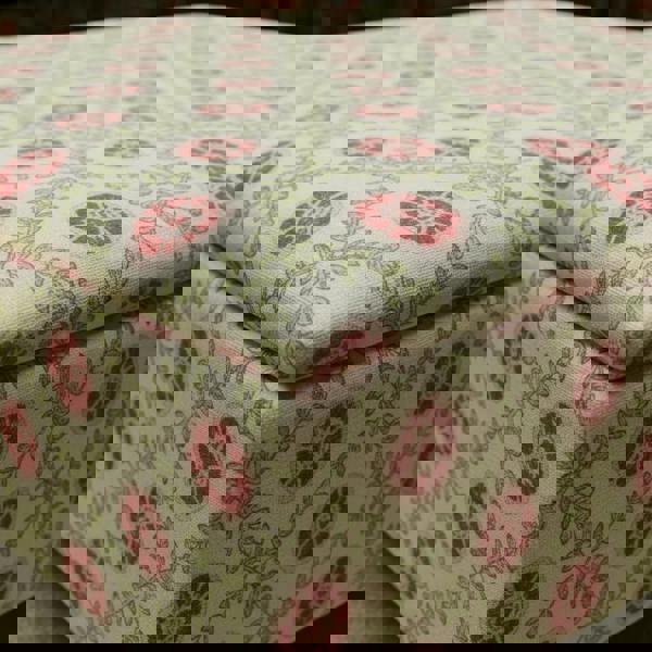 High-quality upholstered ottoman with solid wooden frame