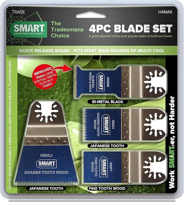 SMART H4MAK Trade Series Universal Multi-Tool Blade Set x4 Pcs