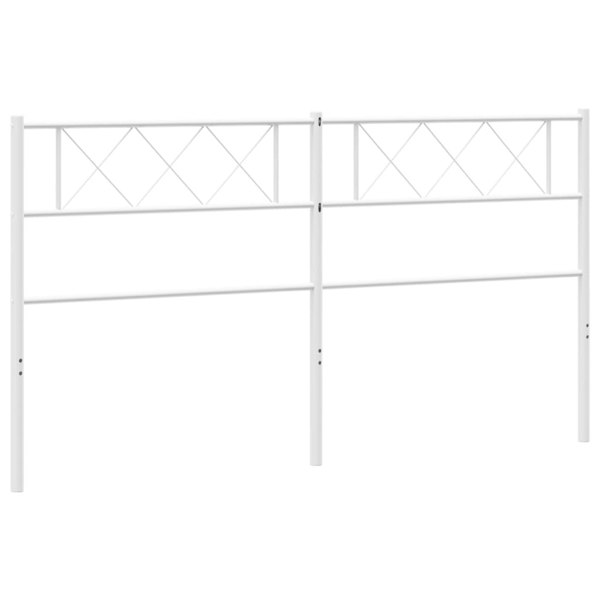 Berkfield Metal Headboard White 187x90 cm