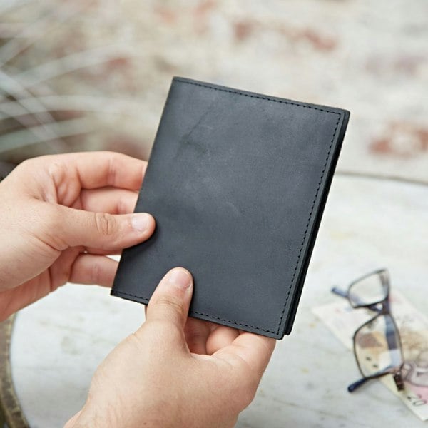 Paper High Buffalo Leather Passport Holder