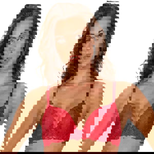 After Eden Anna Lace Single Boost Underwired Gel Bra 10.08.5165 - Red